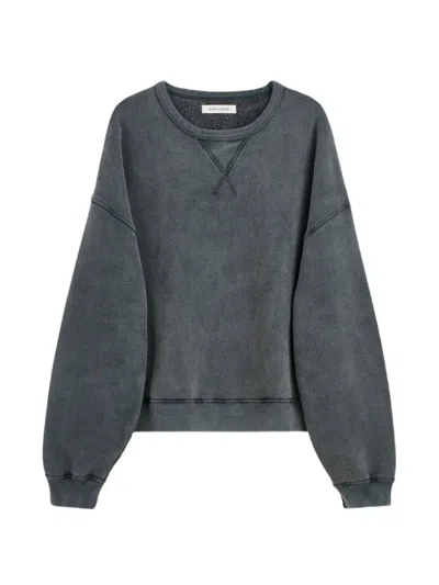 Sunflower Cropped Washed-fleece Sweater In Yellow