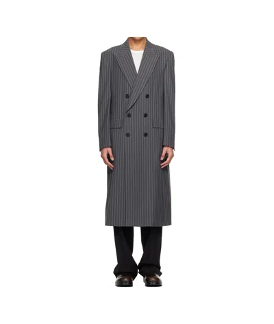 Sunflower Db Striped Coat In Gray