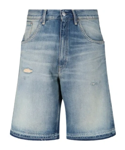 Sunflower Denim Shorts With Belt Loops In Animal Print