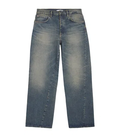 Sunflower Dirty Wash Wide Twist Jeans In Blue