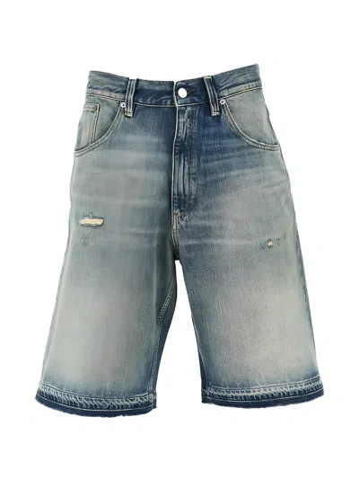 Sunflower Neutrals Wide Fit Faded Denim Shorts In Multi