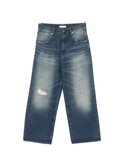 Sunflower Distressed-effect Wide-leg Jeans In Blue