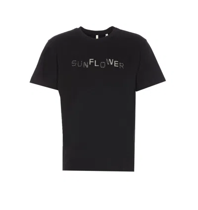 Sunflower Logo-print Cotton T-shirt In Black