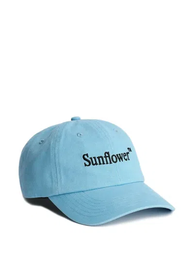 Sunflower Embroidered Logo Cap In Blue