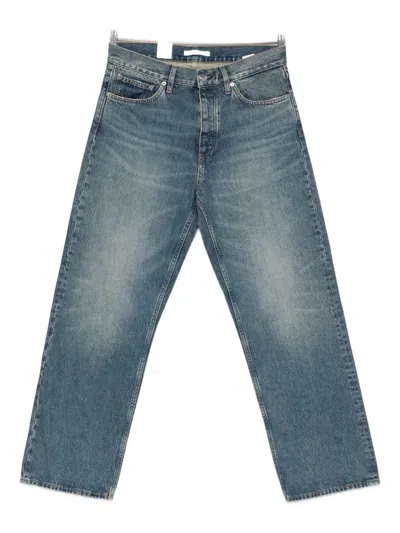 Sunflower Faded-effect Straight-leg Jeans In Blue