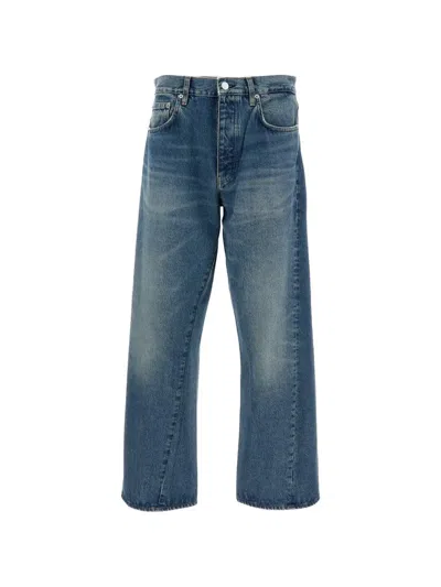 Sunflower Faded Straight-leg Jeans In Blue