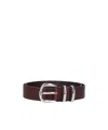 Sunflower Five-hole Leather Belt In Brown