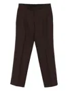 Sunflower Flat-front Trousers In Brown