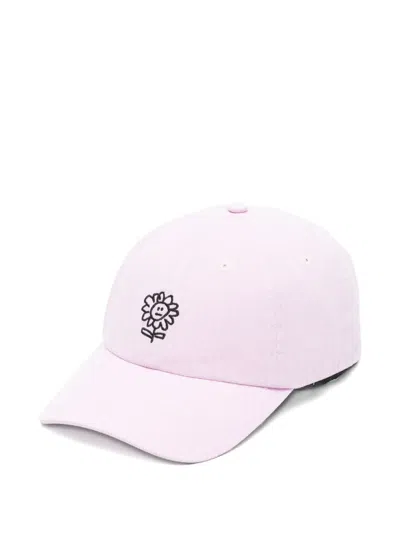 Sunflower Flower-embroidered Baseball Cap In Orange