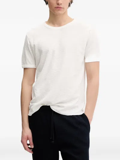 Sunflower Frayed-hem T-shirt In White