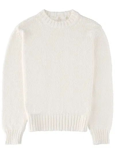 Sunflower Frederik Slightly Cropped Textured Cotton Sweater In White
