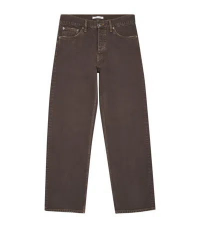 Sunflower Garment-dyed Loose Jeans In Brown