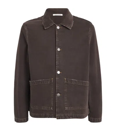 Sunflower Garment-dyed Worker Denim Jacket In Brown