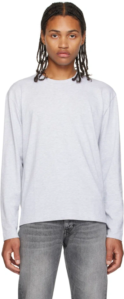 Sunflower Gray Master Smile Long Sleeve T-shirt In Light Grey Melange