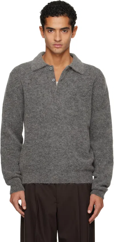 Sunflower Gray Mohair Polo