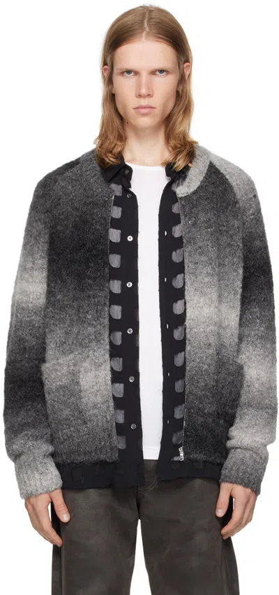 Sunflower Gray Ombre Cardigan In 999 Black