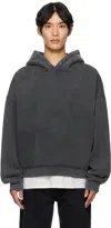 Sunflower Washed Cotton Hoodie In Gray