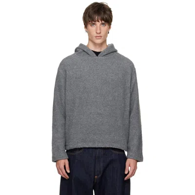 Sunflower Gray Wool Hoodie In 800 Grey Melange
