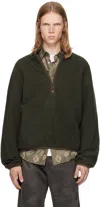 Sunflower Green Zip Sweater In 330 Army