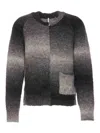 Sunflower Ombre Wool Blend Zip Cardigan In Grey