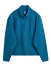 Sunflower Half-zip Wool Sweatshirt In Blue