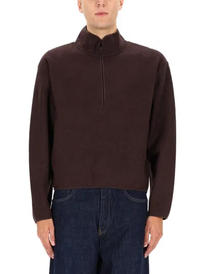 Sunflower Half Zipper Sweatshirt In Brown