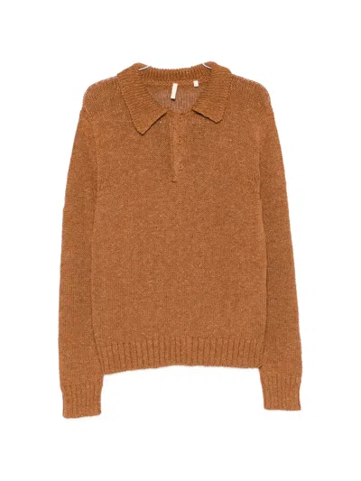 Sunflower Half-button Polo Shirt In Brown