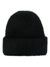 Sunflower Chunky-knit Beanie Hat In Black