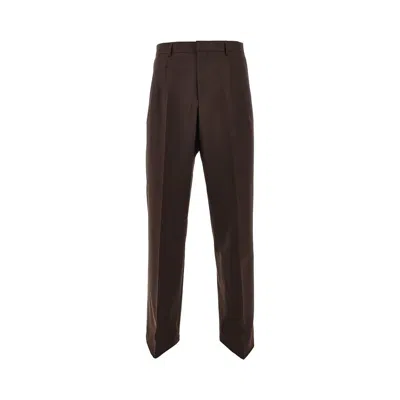Sunflower Ide Leg Pleated Trousers In Brown