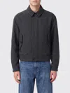 Sunflower Harrington Herringbone-pattern Jacket In Gray