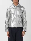 Sunflower Snakeskin-embossed Collar Leather Jacket In Black