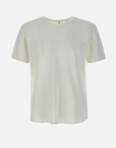 Sunflower Jagger Waffle White Cotton T Shirt In Neutral