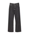 Sunflower Loose Fit Black Stone Washed Organic Denim Jeans In Multi