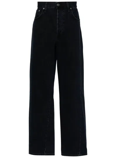 Sunflower Twisted Wide-leg Jeans In Blue Black