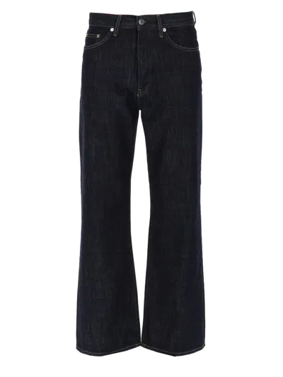 Sunflower Button-up Straight-leg Jeans In Blue