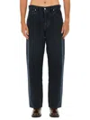 Sunflower Blue Jeans With Belt Loops And Logo Patch On The Rear In Black
