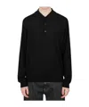 Sunflower Black Polo Shirt With Classic Collar And Ribbed Trims In Black