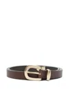 Sunflower Narrow Belt In Brown