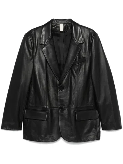 Sunflower Leather Blazer In Black