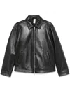 Sunflower Black Jacket With Classic Collar And Dropped Shoulders In Black