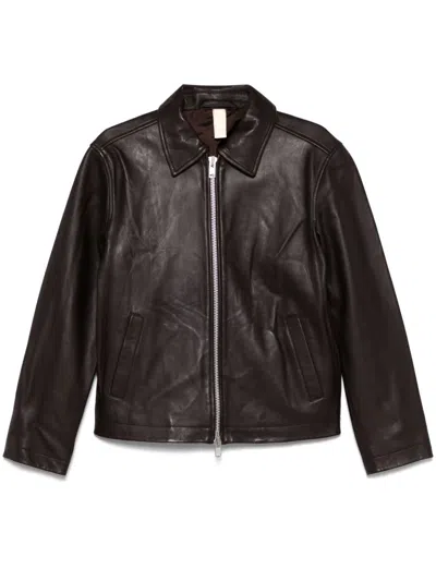 Sunflower Leather Jacket In Brown