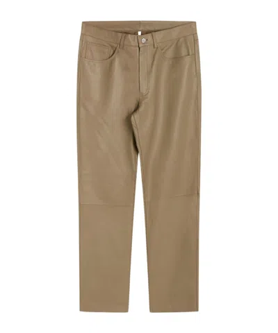 Sunflower Leather Pants With Belt Loops In Brown