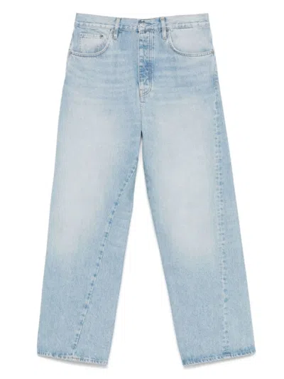 Sunflower Light Blue Cotton Jeans With Classic Five-pocket Design