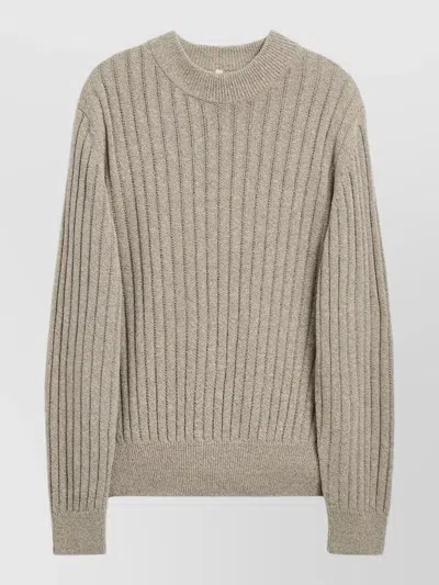 Sunflower Linen Cotton Monn Long Sleeve Sweater In Multi