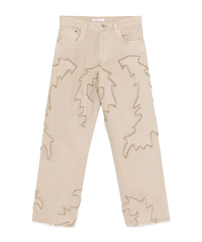 SUNFLOWER LOGO-PATCH JEANS