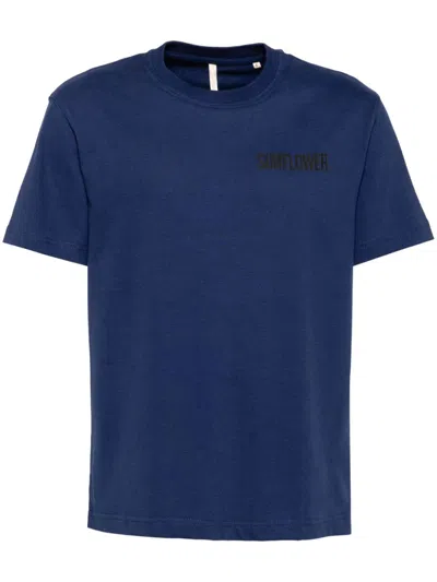 Sunflower Logo Print Short Sleeves T-shirt In Blue