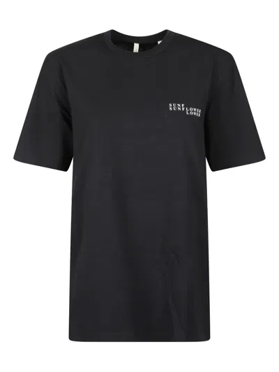 Sunflower Black Logo Crew Neck T-shirt