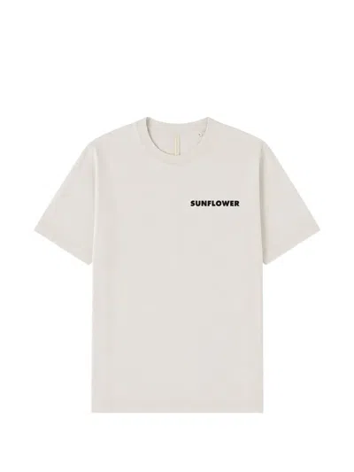 Sunflower Logo-print Organic Cotton T-shirt In White