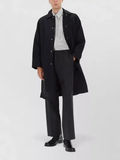 Sunflower Long Coat Side Pockets Cuff Detail In Black
