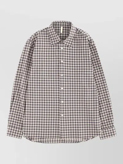Sunflower Long Sleeve Checked Menswear Shirt In Multi